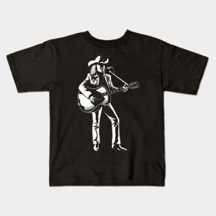 Dwight Yoakam Playing Guitar Kids T-Shirt